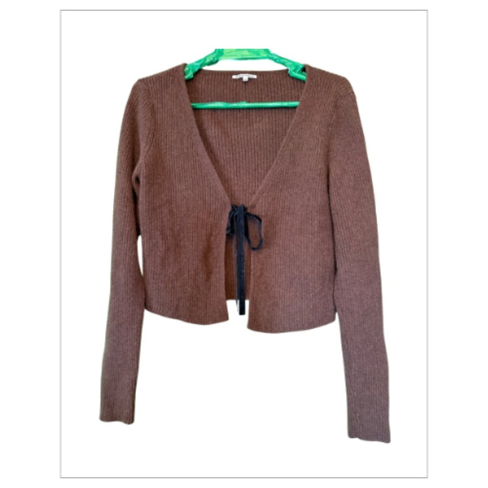 NWOT Brown Cashmere REFORMATION Cardigan Size L (BB0228)